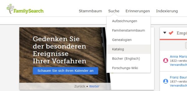 Kostenlose Ahnenforschung Mit Familysearch - Stammbaum Manufaktur